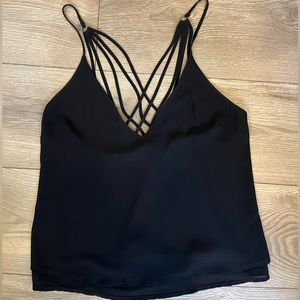 Strappy black top